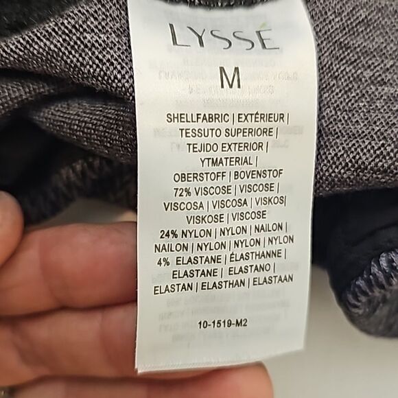 Lysse Center Seam Ponte Leggings Charcoal Chevron M - Picture 7 of 7